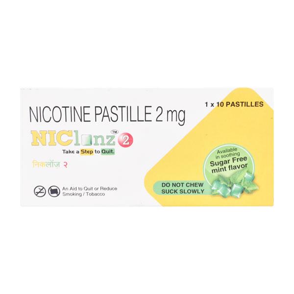 Niclonz 2 Sugar Free Mint Flavor Pastille 10'S