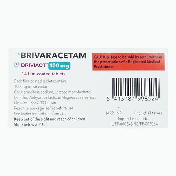 BRIVIACT 100mg Tablet 14's