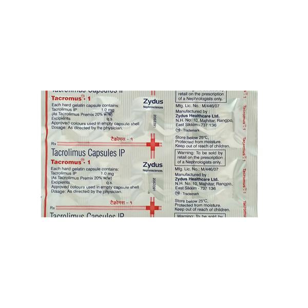 Tacromus 1mg Capsule 10'S