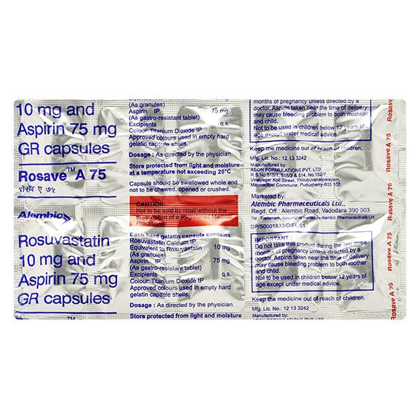 Rosave A 10/75mg Capsule 10'S