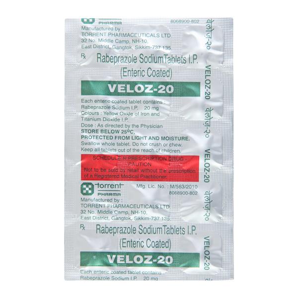Veloz 20mg Tablet 15'S
