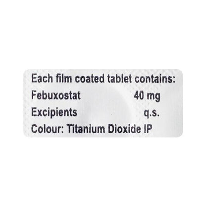 Febuset 40mg Tablet 10'S