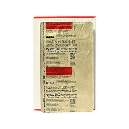 VYSOV DM 100/10/500mg Tablet 10's