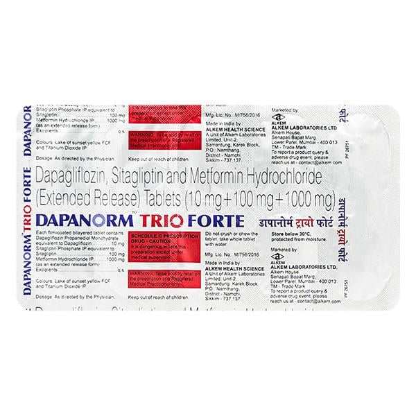 DAPANORM TRIO FORTE Tablet 10's