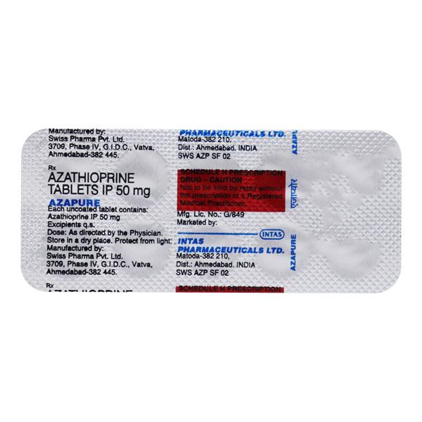 Azapure 50mg Tablet 10'S