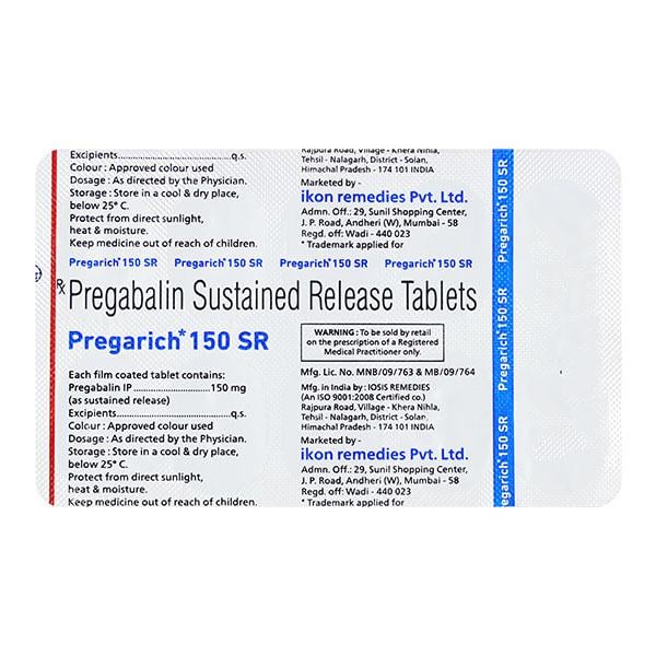 PREGARICH SR 150mg Tablet 10's