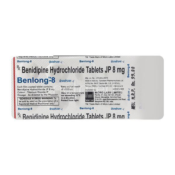 Benlong 8mg Tablet 10'S