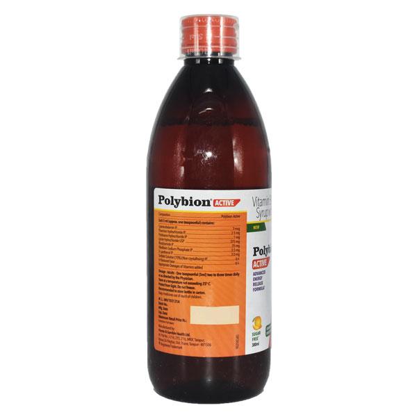 POLYBION ACTIVE SUGAR FREE MANGO FLAVOUR Syrup 300ml