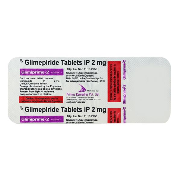 Glimiprime 2mg Tablet 10'S