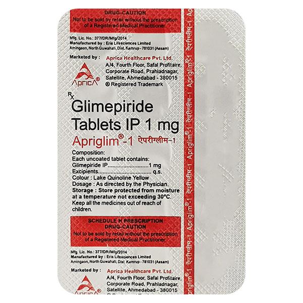 APRIGLIM 1mg Tablet 15's