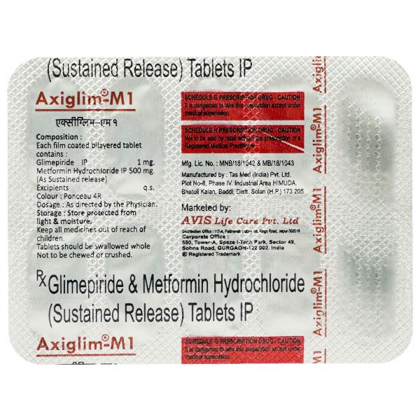 AXIGLIM M 1mg Tablet 10's