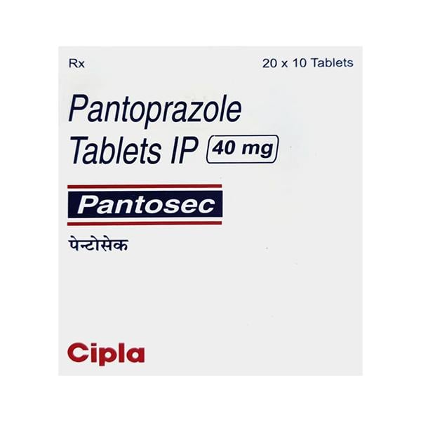 Pantosec 40mg Tablet 10'S