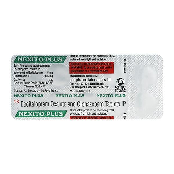 Nexito Plus Tablet 10'S