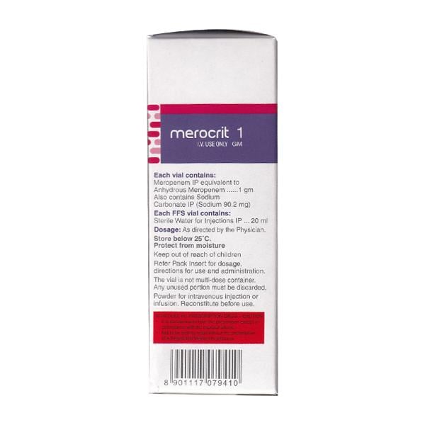 MEROCRIT 1gm Injection 1's