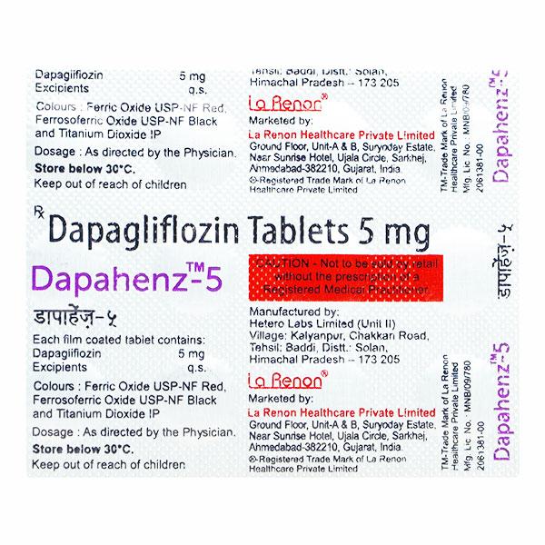 DAPAHENZ 5 Tablet 15's
