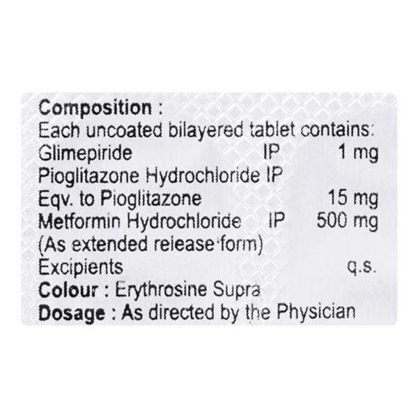 ACCUGLIM MP 1MG TABLET 10'S
