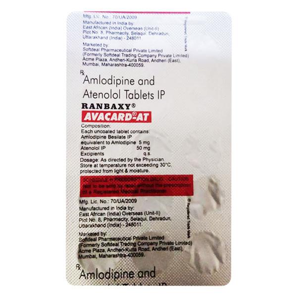 Avacard AT 5/50mg Tablet 15'S