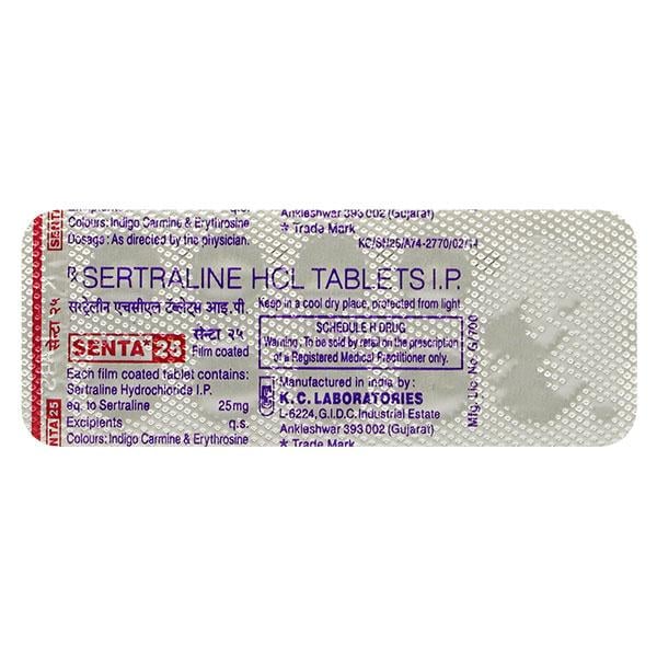 Senta 25mg Tablet 10'S
