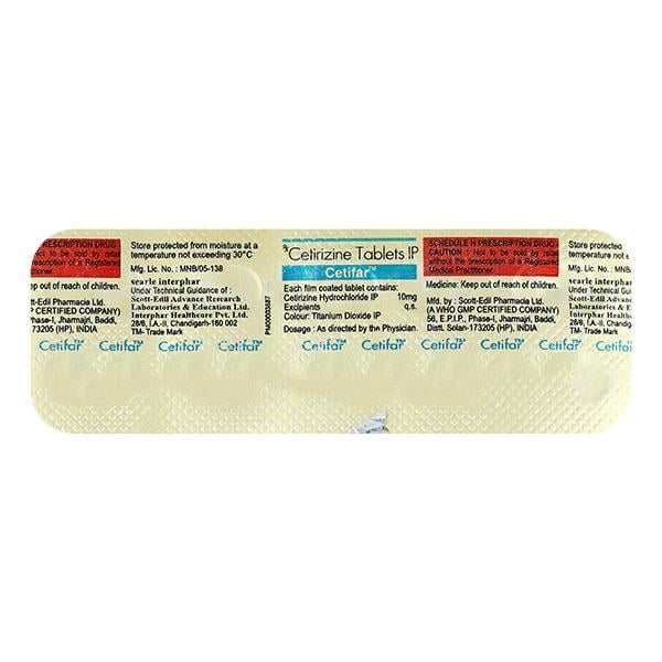 CETIFAR Tablet 10's