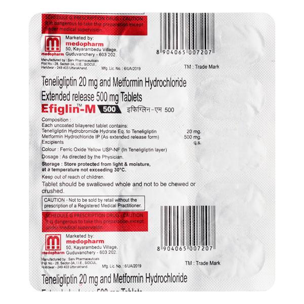 EFIGLIN M 500 Tablet 15's