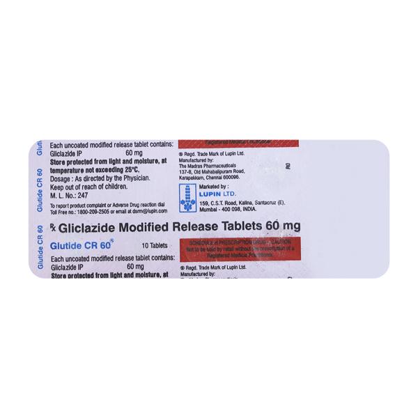 GLUTIDE CR 60mg Tablet 10's