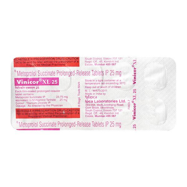 Vinicor XL 25mg Tablet 10'S