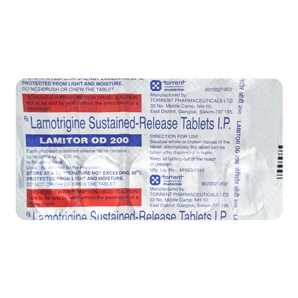 Lamitor OD 200mg Tablet 10'S