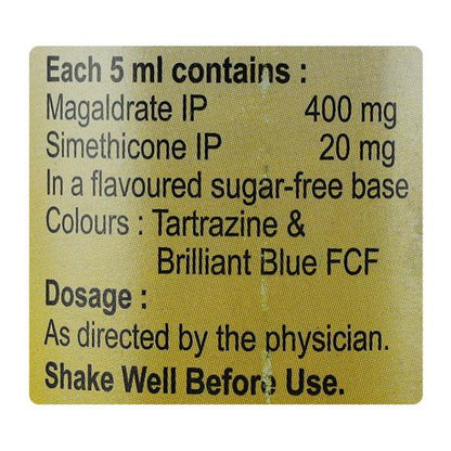 Ulgel Sugar Free Low Sodium With Saunf Flavour Suspension 200ml