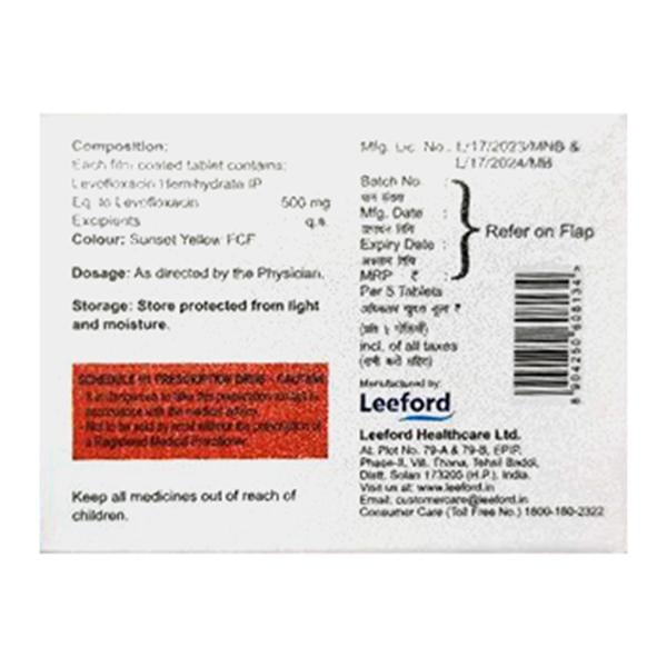 Levelfox 500mg Tablet 5'S