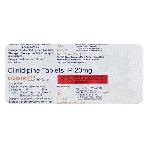 Cilidin 20mg Tablet 10'S