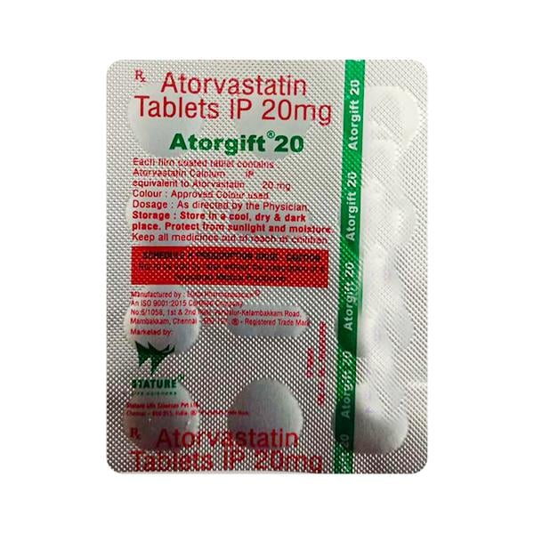 ATORGIFT 20mg Tablet 10's