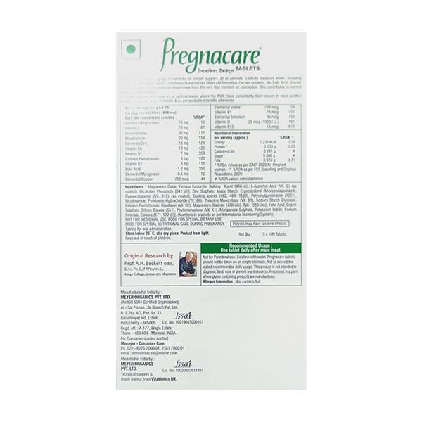 PREGNACARE GLUTEN FREE Tablet 10's
