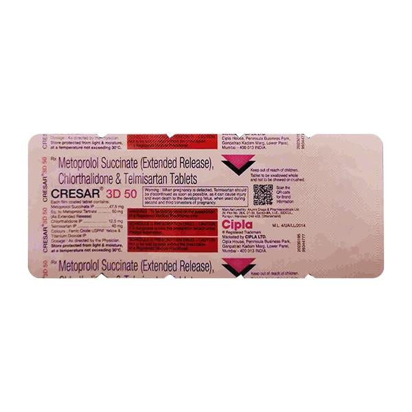 CRESAR 3D 50 Tablet 10's