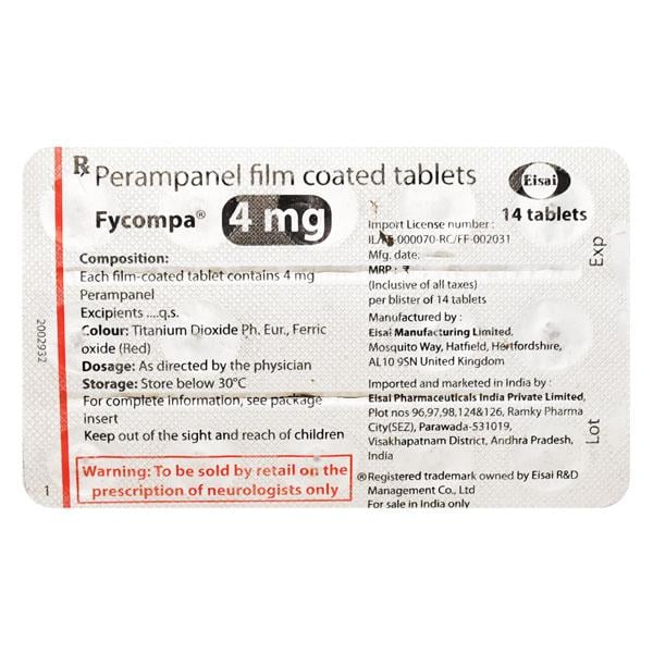 Fycompa 4mg Tablet 14'S