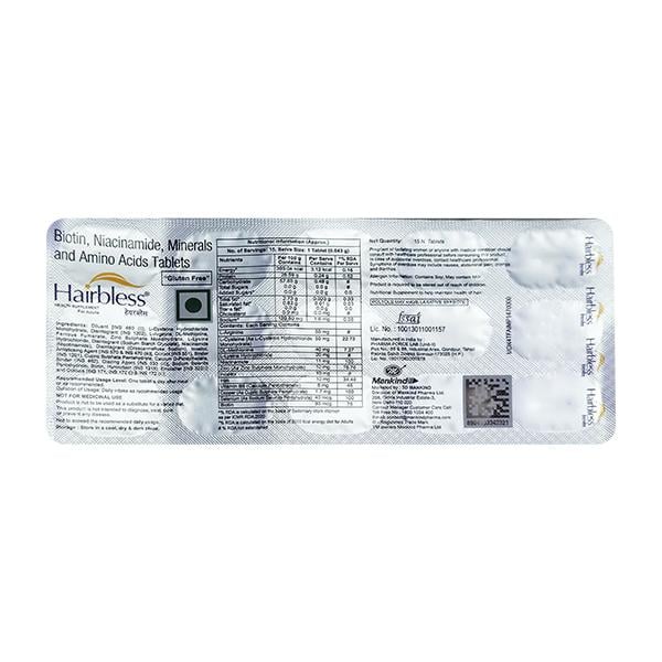 HAIRBLESS GLUTEN FREE Tablet 15's