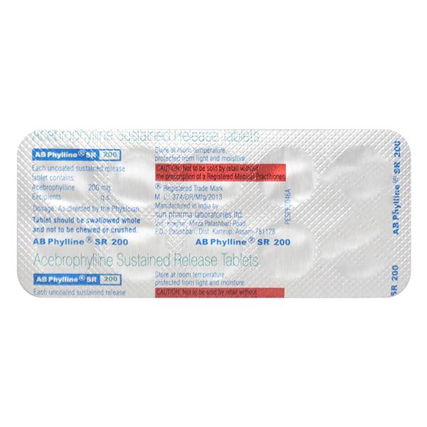 AB Phylline SR 200 Tablet 10'S