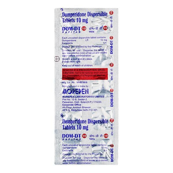 DOM DT RAPITAB 10 Dispersible Tablet 10's