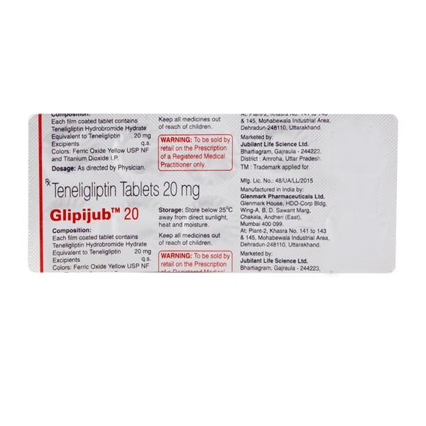 Glipijub 20mg Tablet 10'S