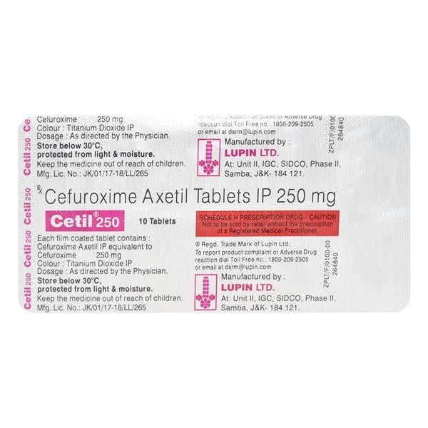 Cetil 250mg Tablet 10'S