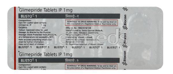 Blisto 1mg Tablet 10'S