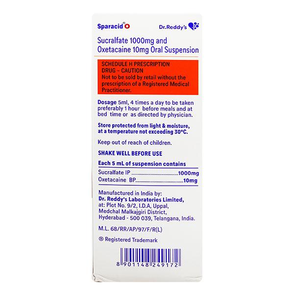 SPARACID O MINT FLAVOUR Suspension 200ml