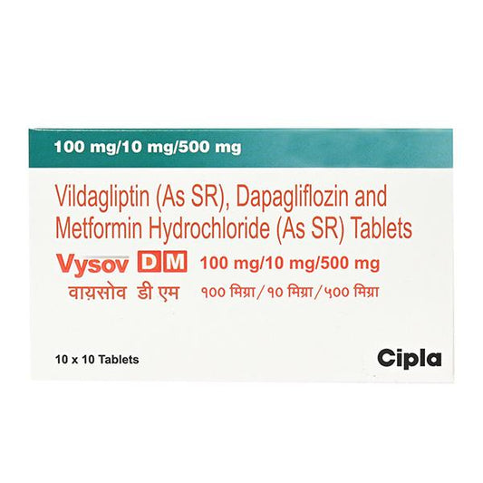 VYSOV DM 100/10/500mg Tablet 10's
