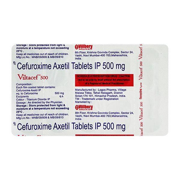 VILTACEF 500 Tablet 10's