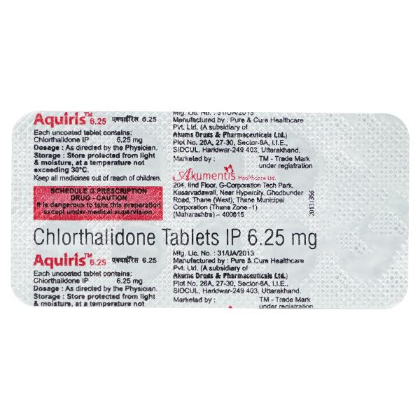 Aquiris 6.25mg Tablet 10'S