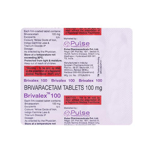 BRIVALEX 100 Tablet 15's