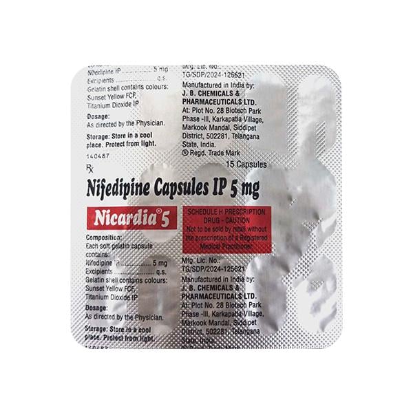 NICARDIA 5 Capsule 15's