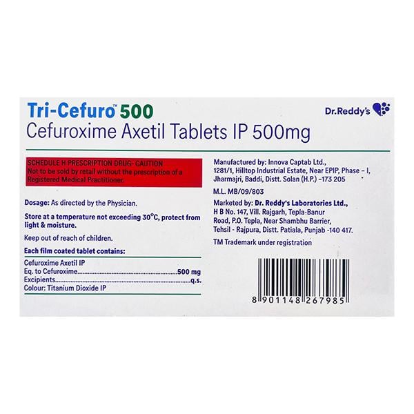 TRI CEFURO 500 Tablet 10's