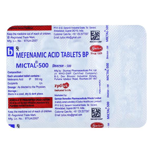 MICTAL 500 Tablet 10's