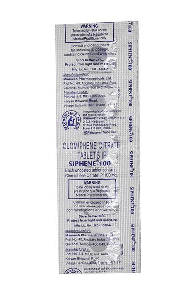 Siphene 100mg Tablet 5'S