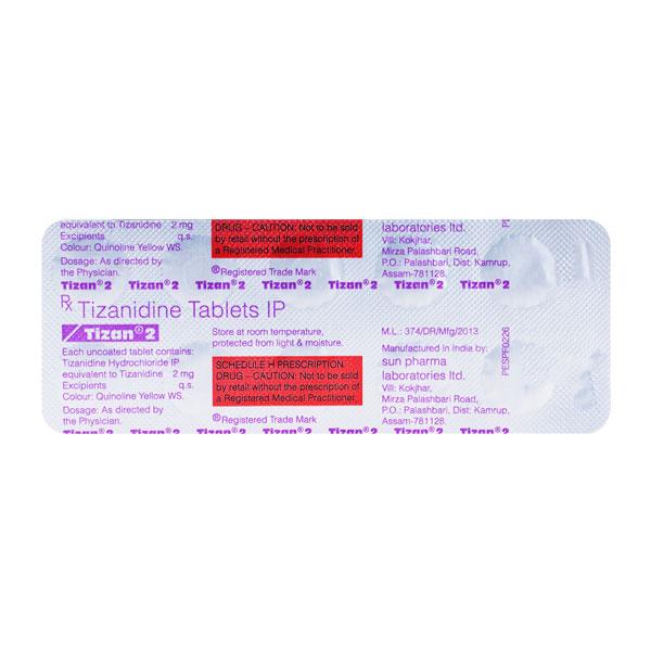Tizan 2mg Tablet 10'S